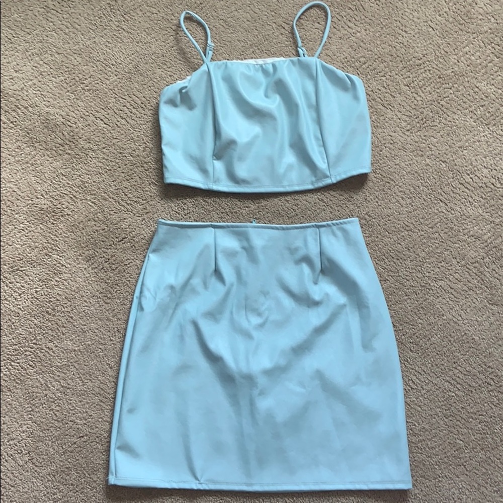 Windsor 2 piece blue skirt set